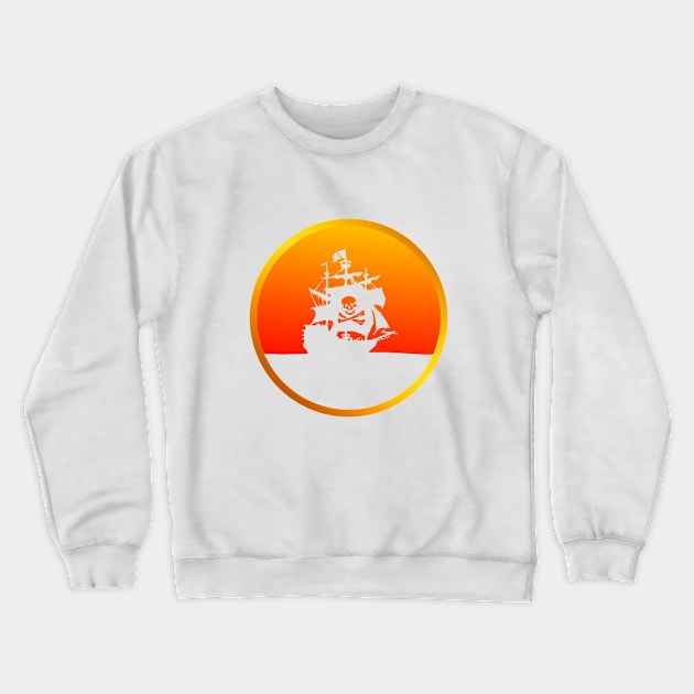 Transparent Pirate Ship Crewneck Sweatshirt by Insignis